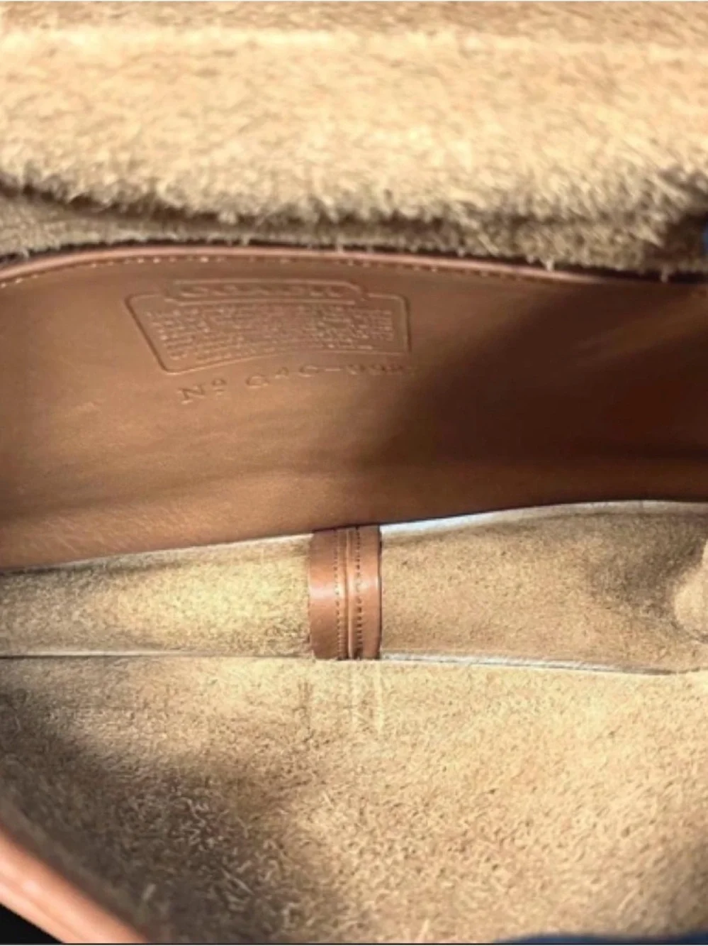Coach Tan Leather Turnlock Briefcase Satchel